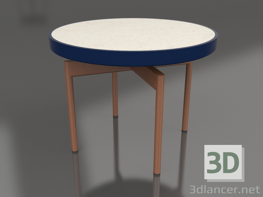 modello 3D Tavolino rotondo Ø60 (Blu notte, DEKTON Danae) - anteprima