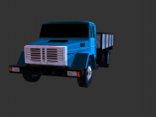 Modern low poly truck