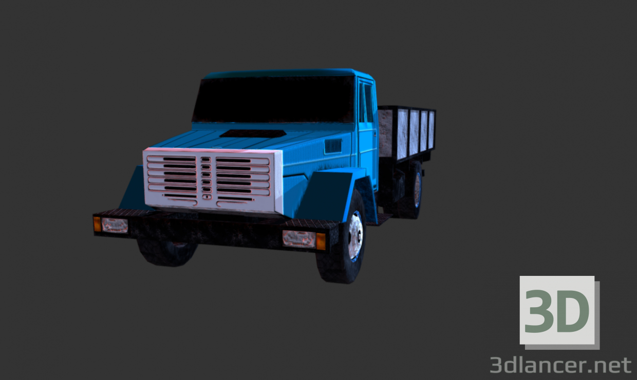 3D Modern düşük poli kamyon modeli satın - render