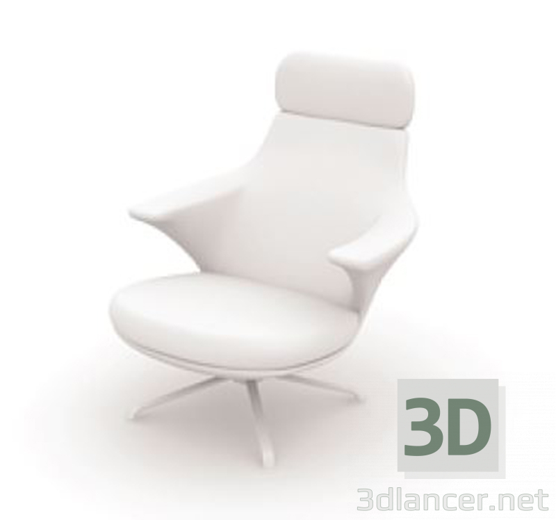 Modelo 3d Cadeira de braço - preview