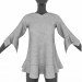 3d Blouse with lace inserts model buy - render