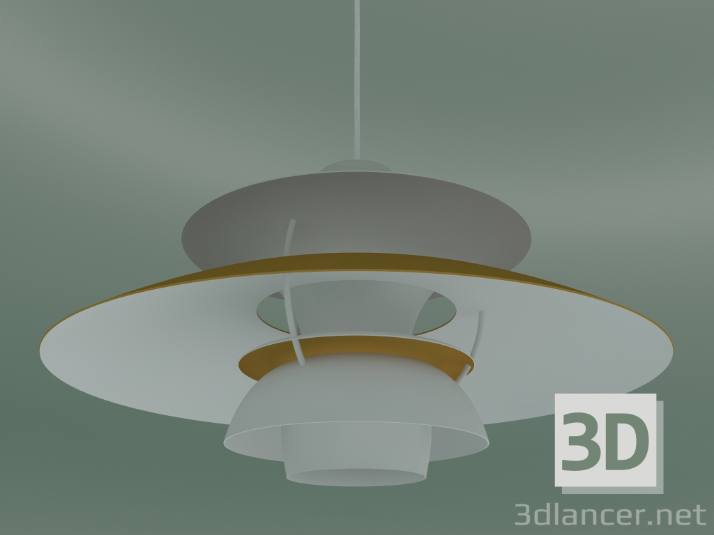 3d model Pendant lamp PH 5 (75W E27, BRASS) - preview