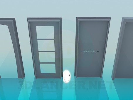 3 डी मॉडल विभिन्न डिजाइन के साथ दरवाजे - पूर्वावलोकन
