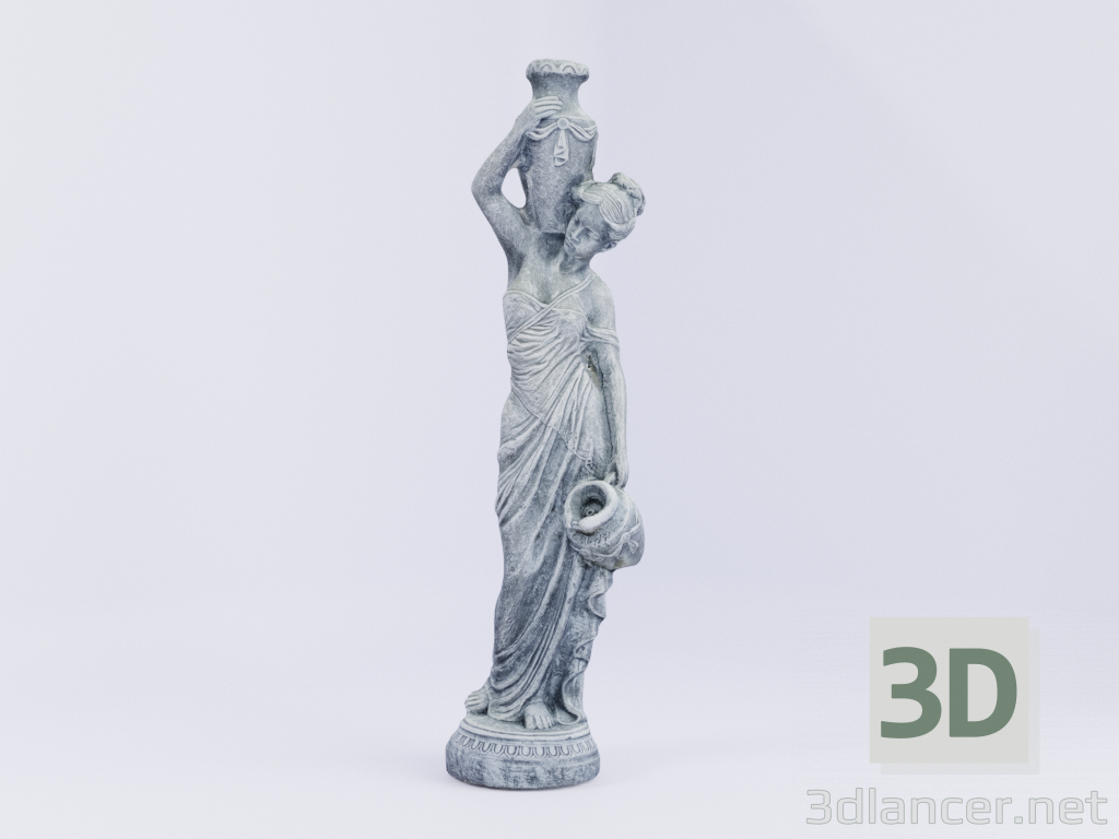 modello 3D Ragazza con una brocca - anteprima