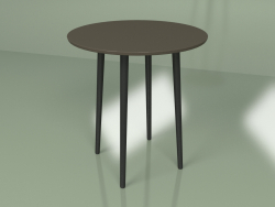 Mesa de jantar pequena Sputnik 70 cm (marrom escuro)