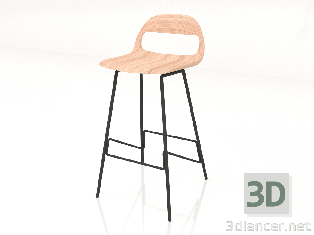 3D Modell Barhocker Leina (Schwarz) - Vorschau