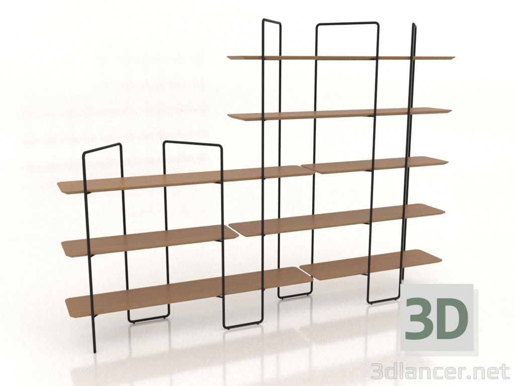 modèle 3D Rack modulaire (composition 18 (11+02+U)) - preview