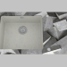 modèle 3D Évier en granit de verre, 1 chambre avec une aile pour sécher - Edge Diamond Capella (ZSC SB2C) - preview