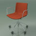 3d model Chair 0334 (5 castors, with armrests, with front trim, wenge) - preview