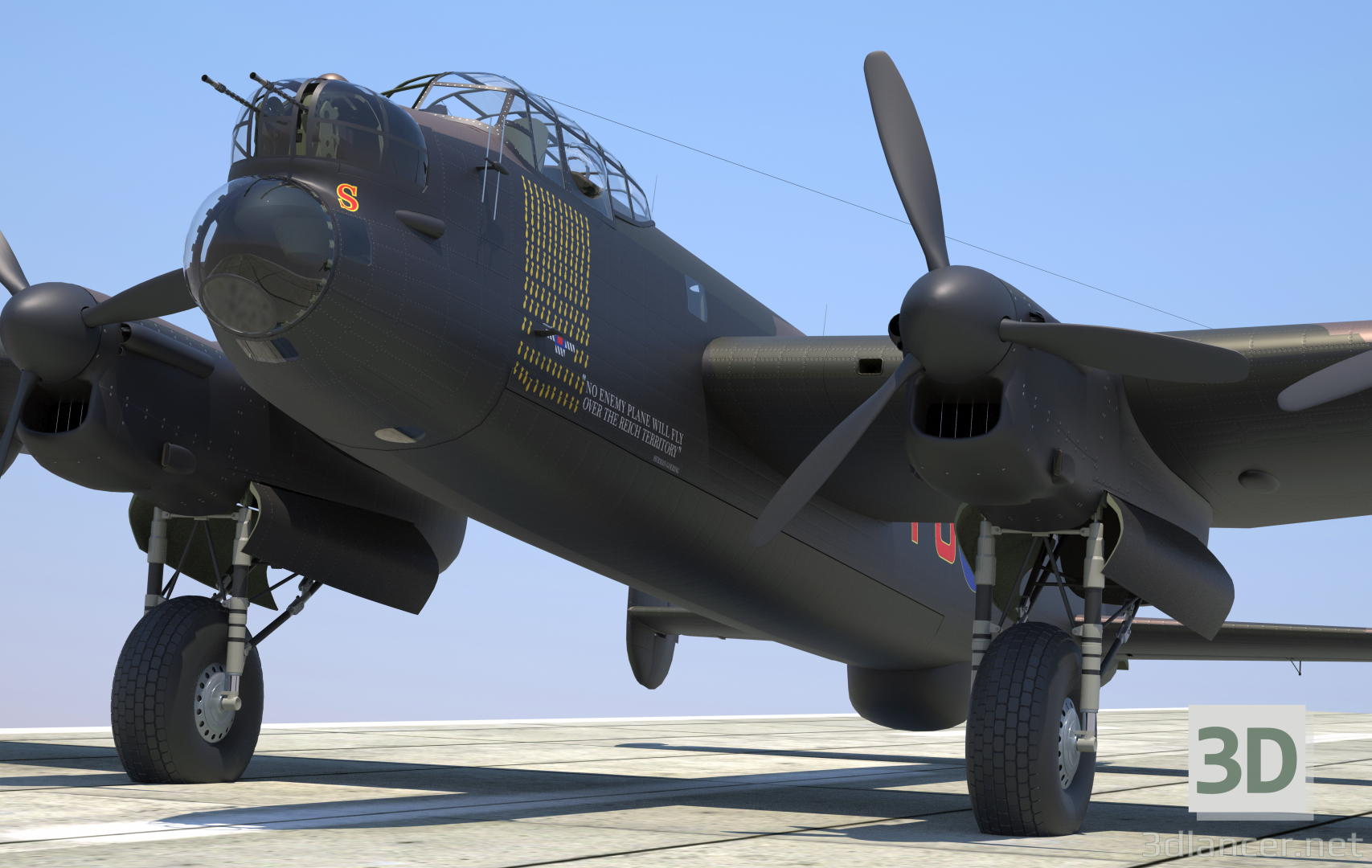 Lancaster b mK 3 3D modelo Compro - render