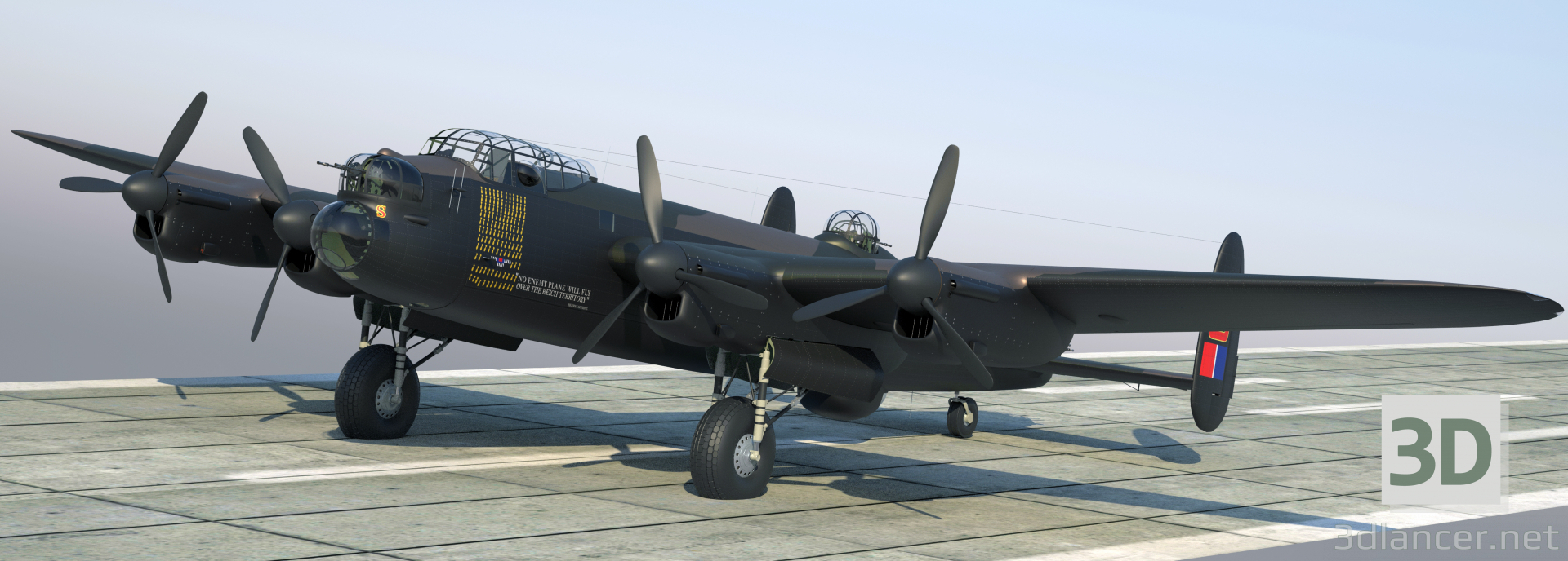 3d Lancaster b mK 3 модель купить - ракурс