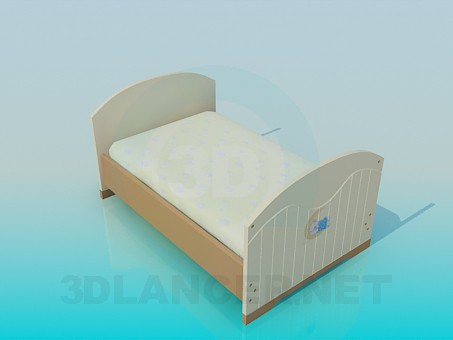 3d модель Кровать для подростка – превью
