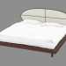 3d модель Кровать двуспальная с кожаной отделкой (jsb1023) – превью