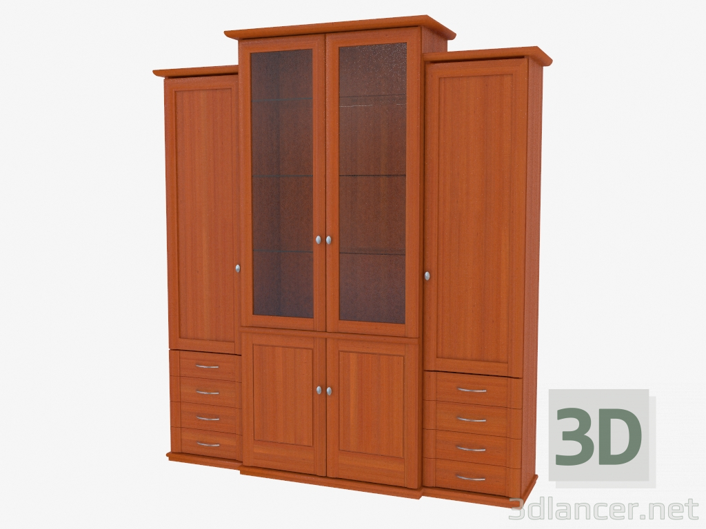 modèle 3D Mur de meubles (9701-42) - preview