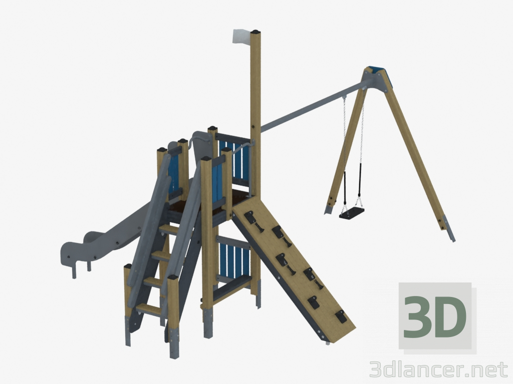 3 डी मॉडल बच्चों का खेल परिसर (KS1114) - पूर्वावलोकन