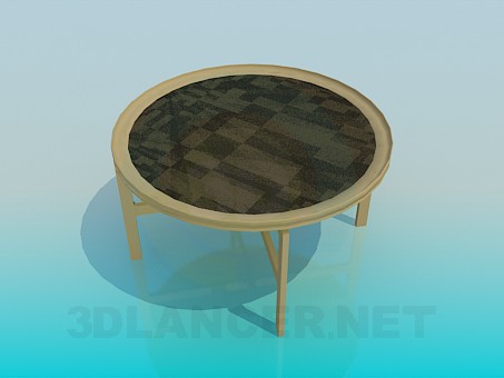3D Modell Tisch mit ornament - Vorschau