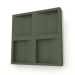 3d model 3D wall panel CONCAVE (dark green) - preview