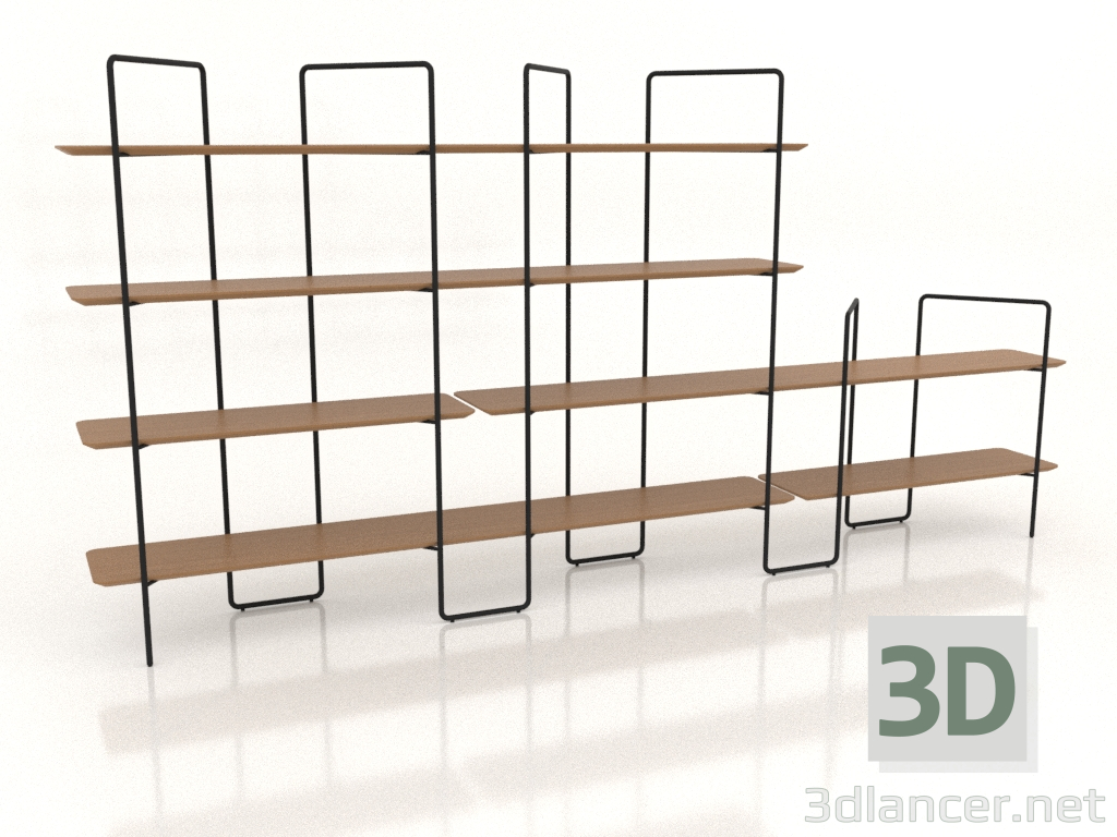 modèle 3D Rack modulaire (composition 20 (09+01+U)) - preview