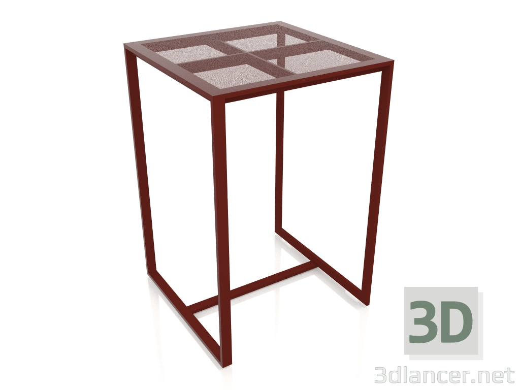3 डी मॉडल बार टेबल (वाइन रेड) - पूर्वावलोकन