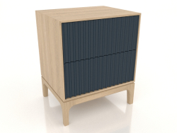 Comodino FARGO 2 cassetti con frontali fresati (cobalto scuro, rovere schiarito, opzione 2)