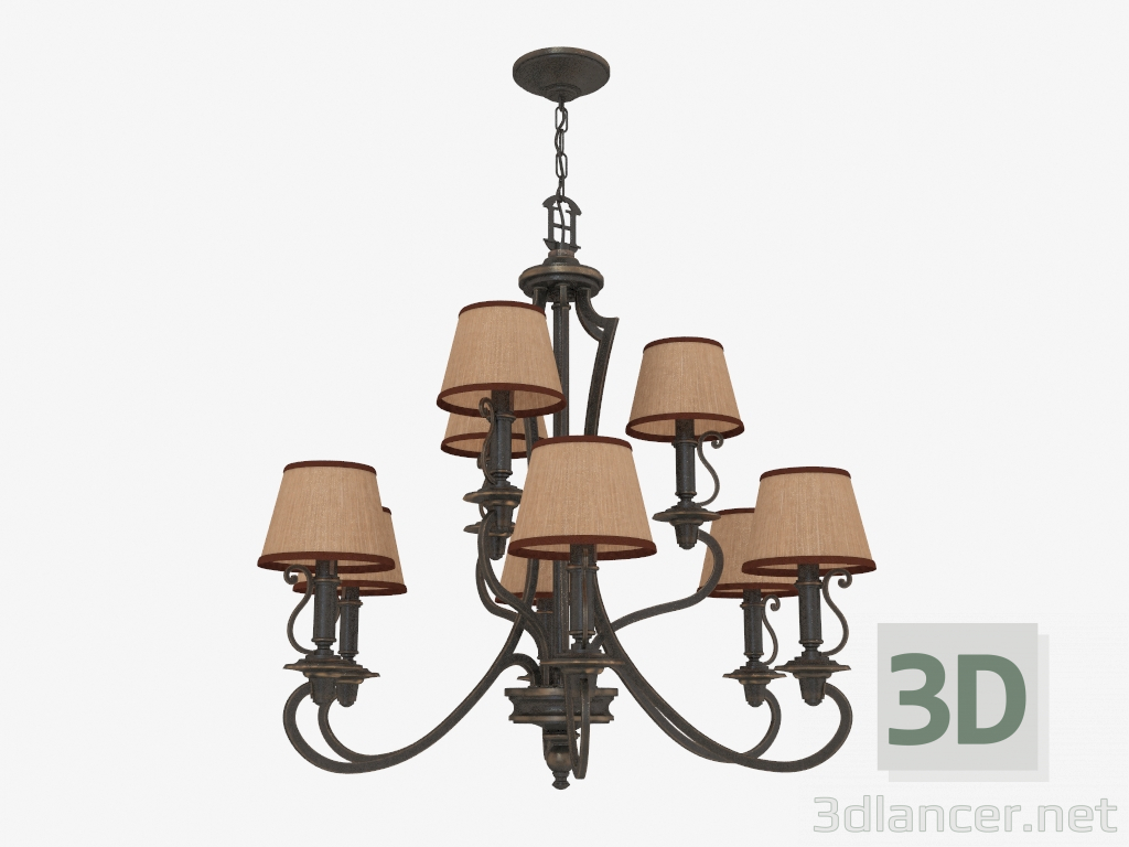 3d model Chandelier (8 lamps) - preview