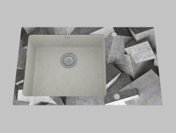 Cam-granit yıkama, kurutma için bir kanat ile 1 oda - yuvarlak Capella (ZSC SB1C) kenarı
