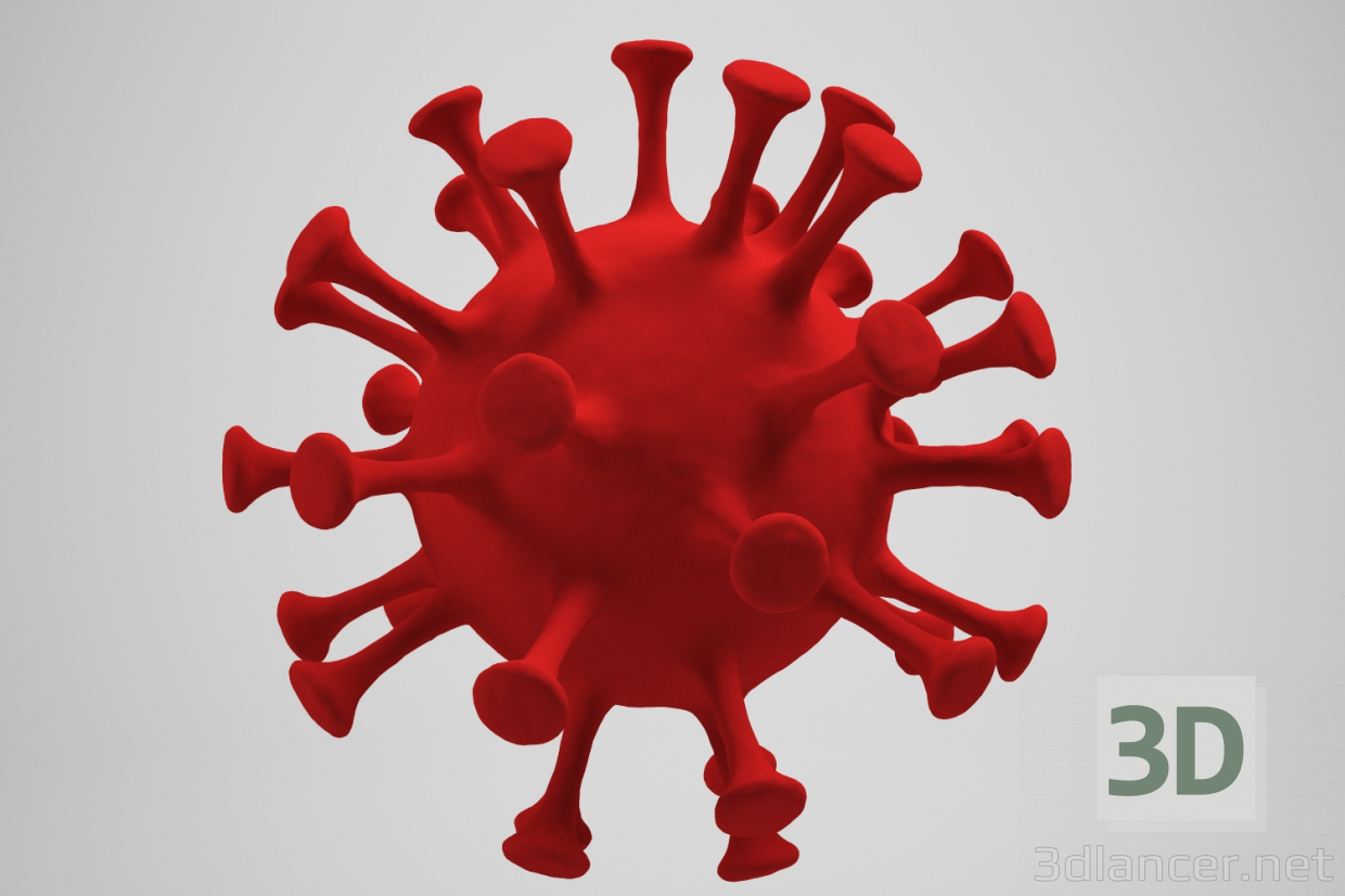 modello 3D di virus covid19 comprare - rendering