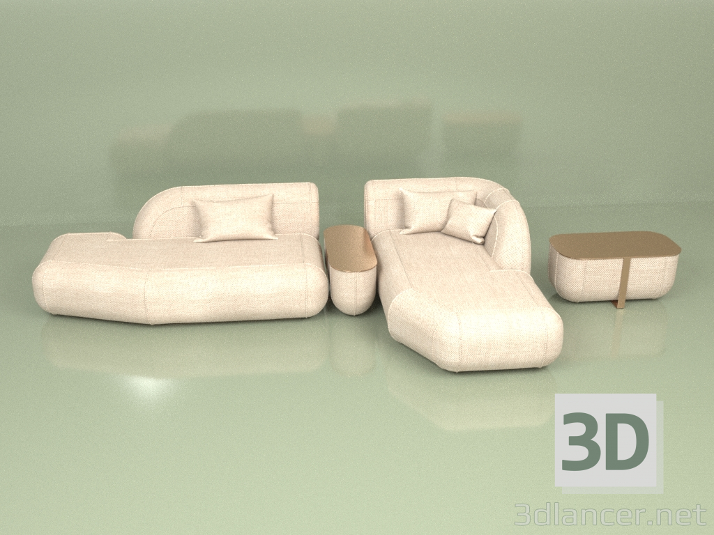 3D modeli kanepe RAFT - önizleme