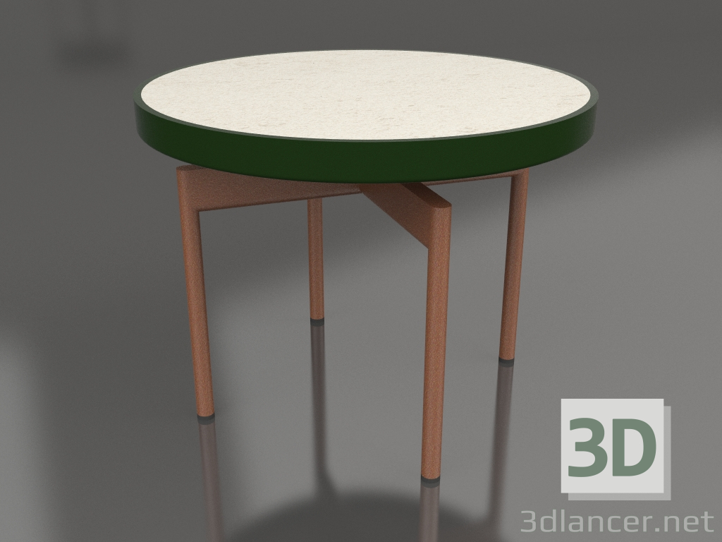modello 3D Tavolino rotondo Ø60 (Verde bottiglia, DEKTON Danae) - anteprima