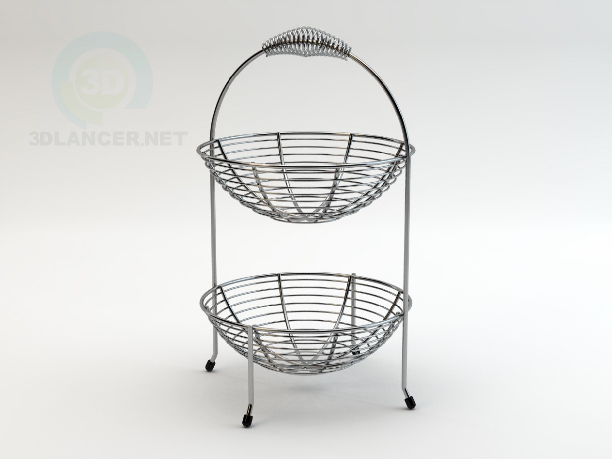 3d model Wire Fruit Basket - preview
