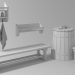 modello 3D di Accessori e accessori da bagno comprare - rendering