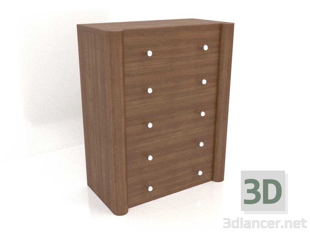 3d model Chest of drawers TM 022 (910x480x1140, wood brown light) - preview