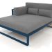 3d model XL modular sofa, section 2 left, high back, artificial wood (Grey blue) - preview