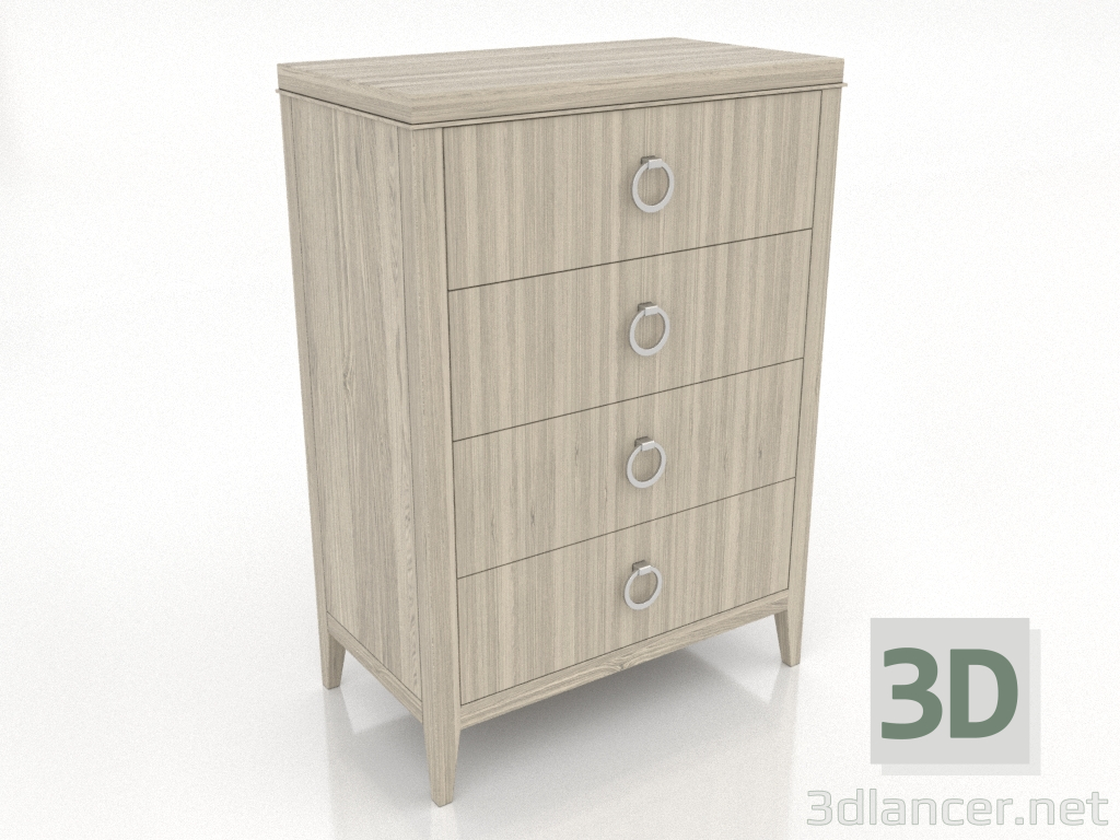 3d модель Комод високий (освітлений дуб) – превью 3d модель Комод високий (освітлений дуб) – превью