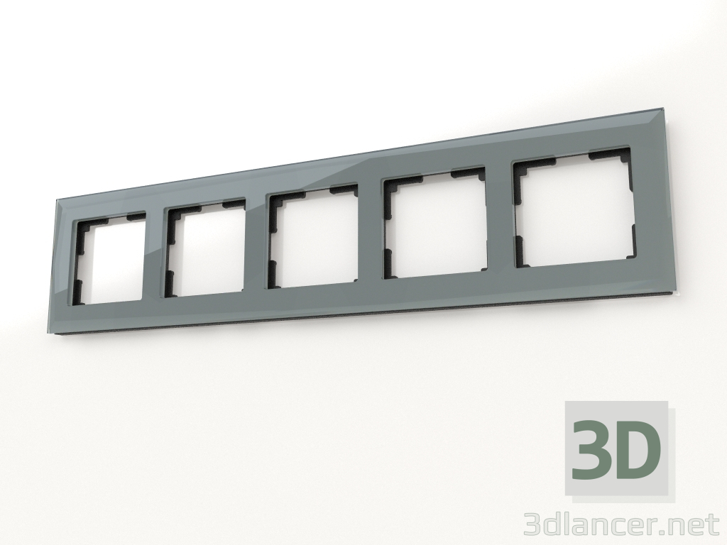 3D Modell Rahmen Diamant 5 Pfosten (schwarz) - Vorschau