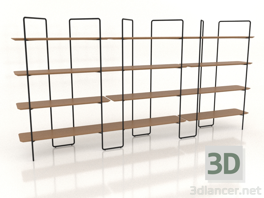 3d model Rack modular (composición 22 (09+03+U)) - vista previa
