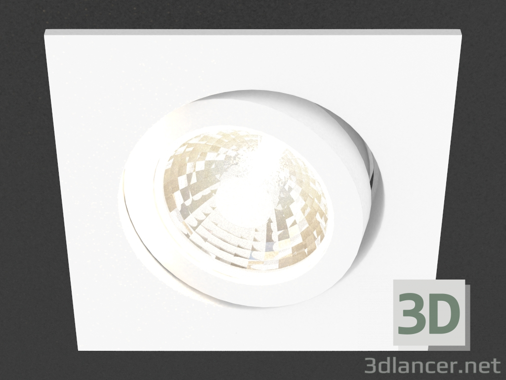 3d model luminaria empotrada LED (DL18461_01WW-White SQ Dim) - vista previa