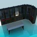 modello 3D Vetrina angolo biblioteca - anteprima