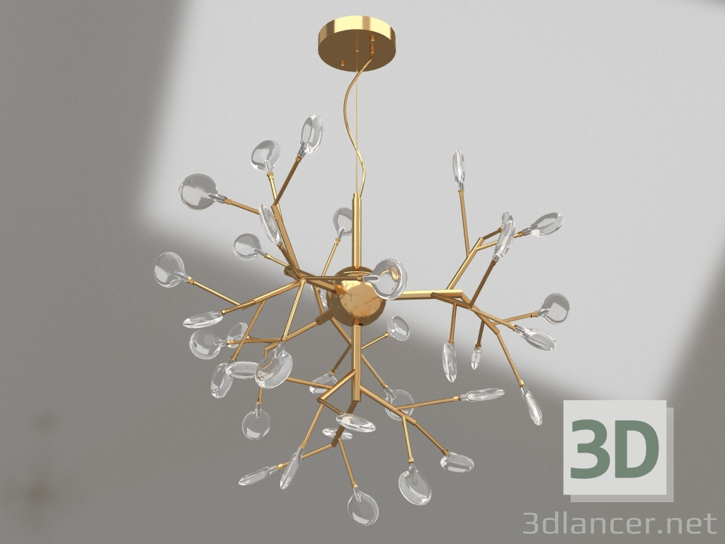 modello 3D Lampadario Wetta oro (07521-36.33) - anteprima