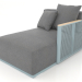 Modelo 3d Módulo de sofá seção 2 direita (azul cinza) - preview