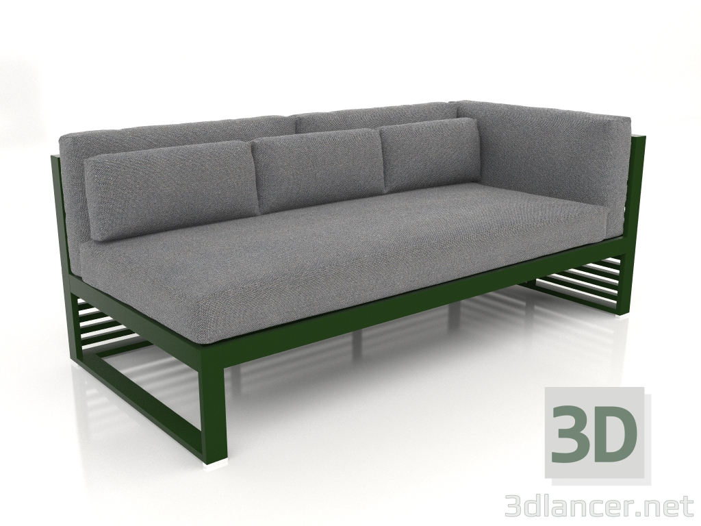 3D modeli Modüler kanepe, bölüm 1 sağ (Şişe yeşili) - önizleme