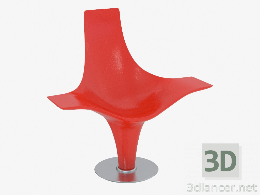 3D Modell Sessel aus Polymer Statuette - Vorschau