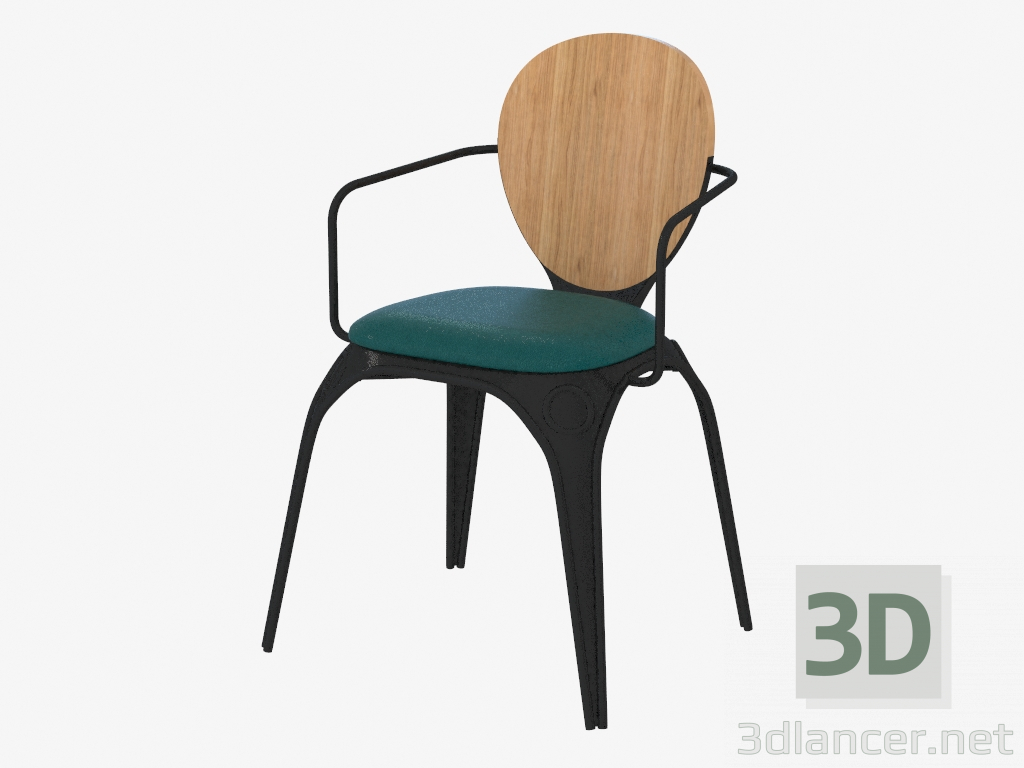 modèle 3D chaise Louix - preview