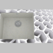 3D Modell Waschen von Glas-Granit, 1 Kammer mit einem Flügel zum Trocknen - der Rand rund Capella (ZSC SC1C) - Vorschau
