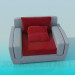 3D modeli Sandalye yastık ile - önizleme