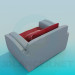 3D modeli Sandalye yastık ile - önizleme