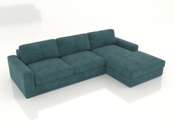 PALERMO sofa with ottoman (upholstery option 2)