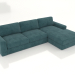 3d model PALERMO sofa with ottoman (upholstery option 2) - preview