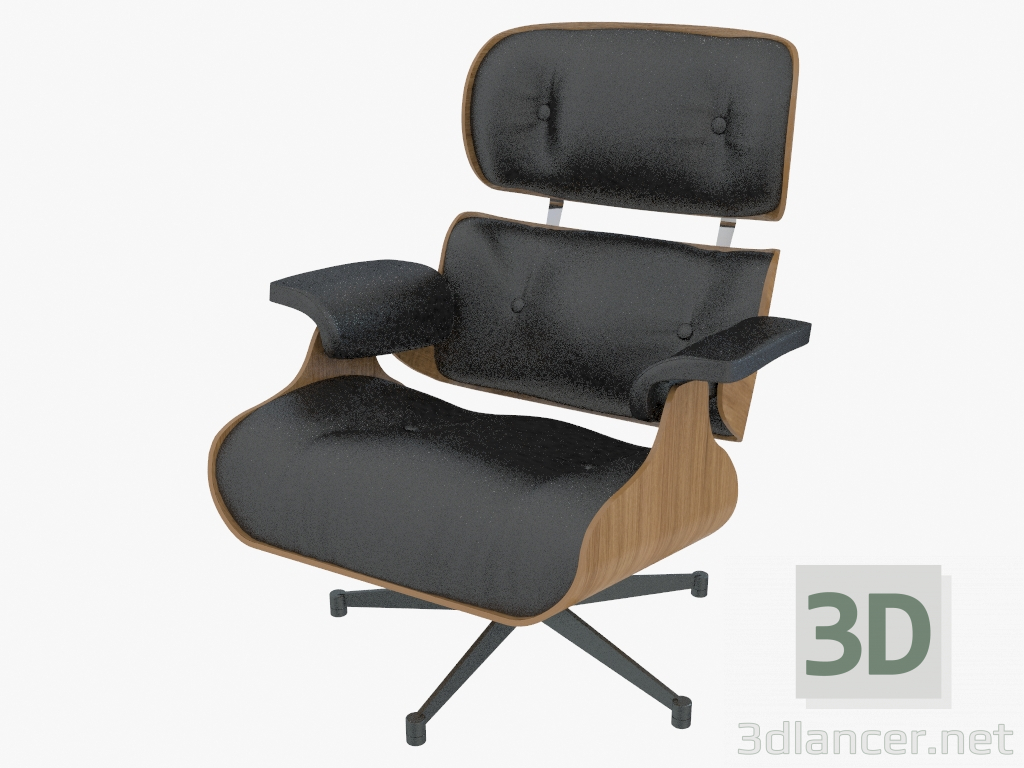 modèle 3D Fauteuil en cuir Eames Lounge - preview