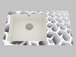 Cam granit lavabo, kurutma için kanatlı 1 oda - Edge Diamond Capella (ZSC AC2C)